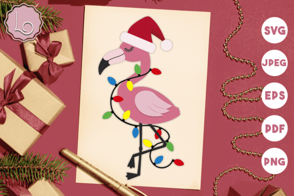 Christmas Flamingo SVG File Review