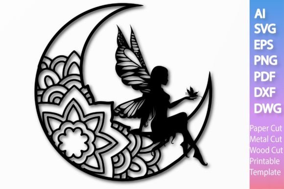 Fairy on the Moon Paper Laser SVG File 2 Review