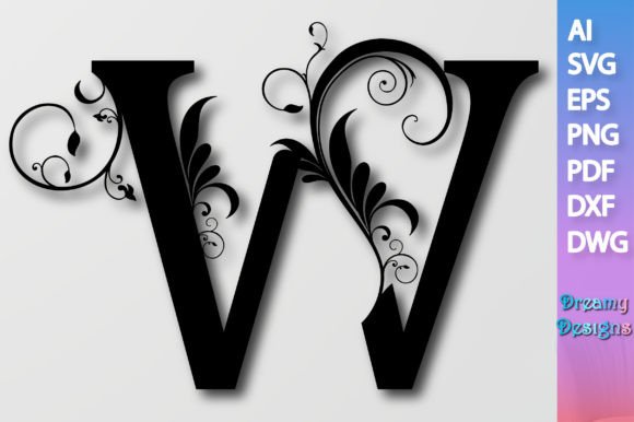 Floral Alphabet W SVG Review for Embroidery Projects