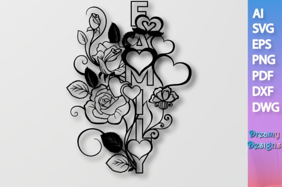Floral Family Heart SVG Review for Embroidery Projects