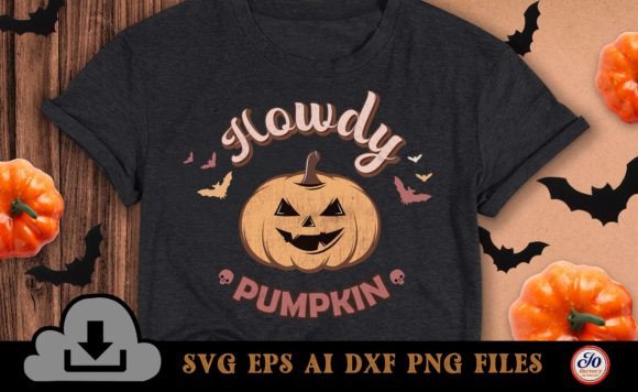 Howdy Pumpkin Svg for Embroidery Projects