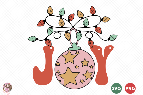 Joy Christmas Lights SVG PNG Review